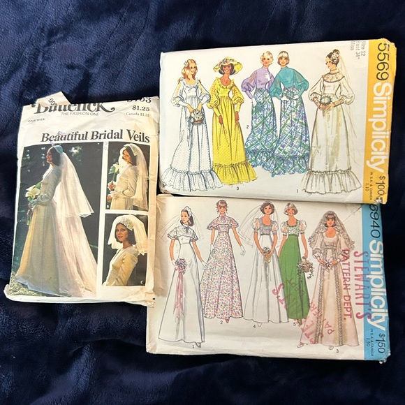 None Other - Simplicity Vintage Bridal and Veil Patterns